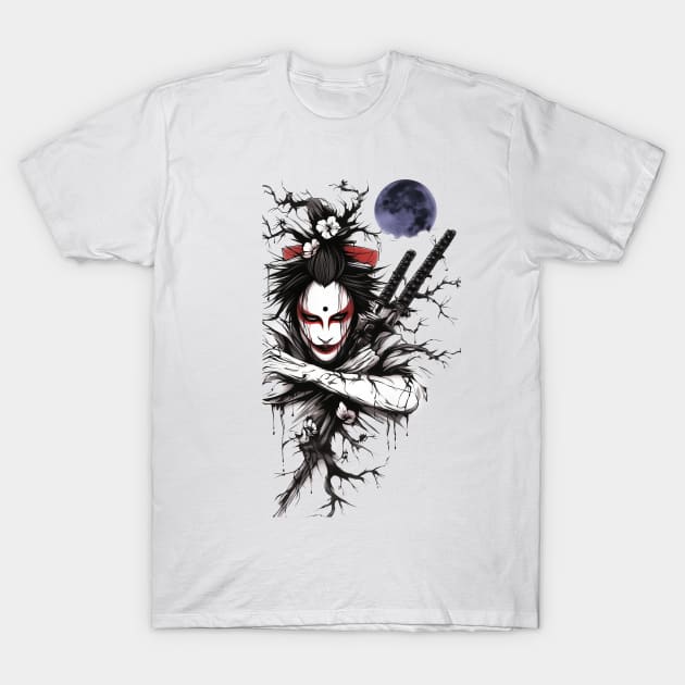 Geisha Assassin, Eastern Culture Graphic T-shirt 02 T-Shirt by ToddT